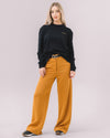 The Freya Camel Wide-Leg Knit Pants